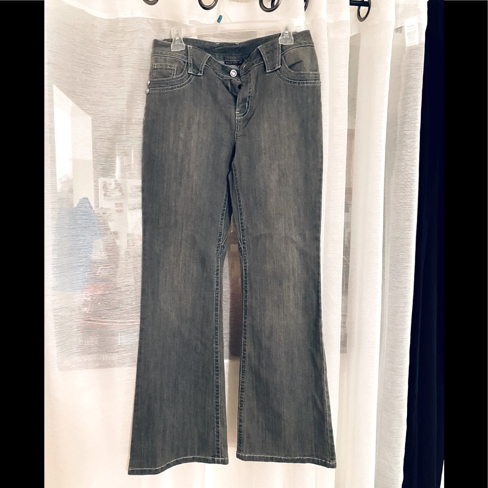 ~SALE~BOSTON PROPER GREY JEANS GLITTER TRIM SZ 10